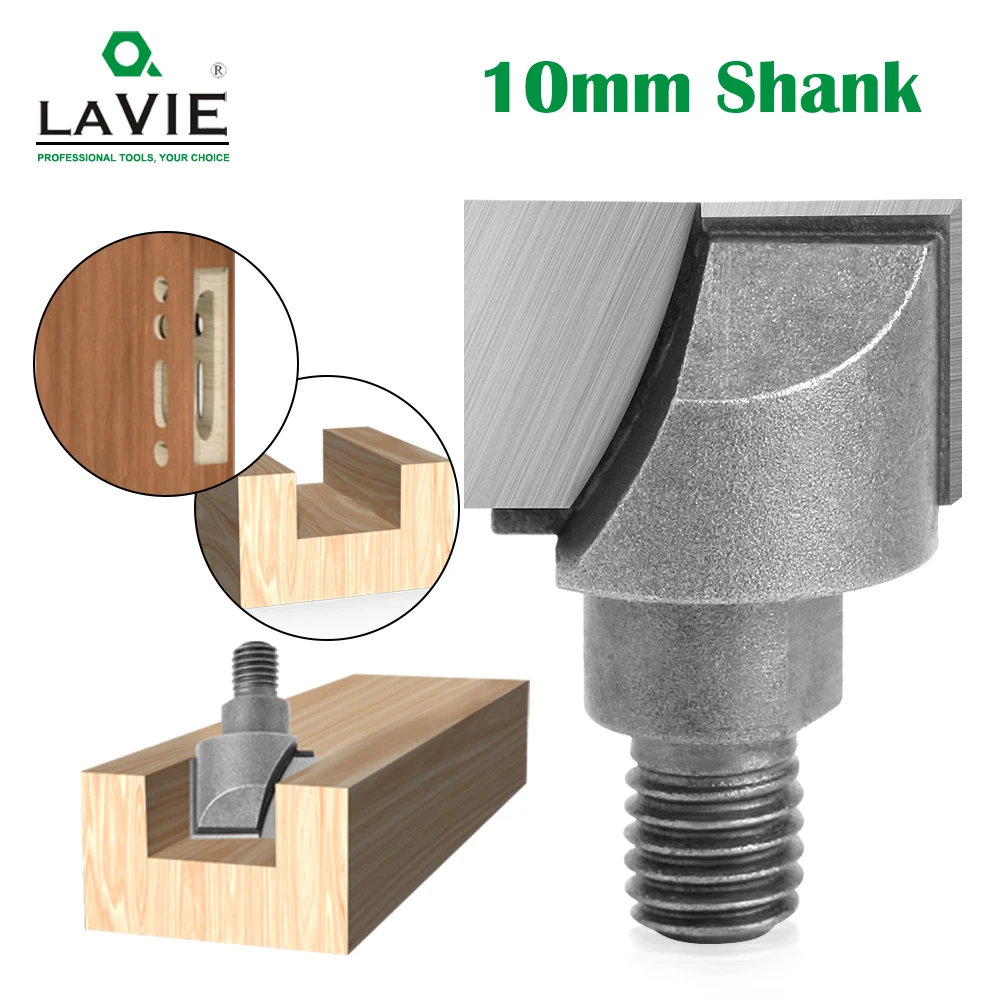 LAVIE 1pc 10mm Screw Thread CNC Cleaning Bottom Router Bit Lock Milling Cutter for Wood Woodworking Bit MC07001