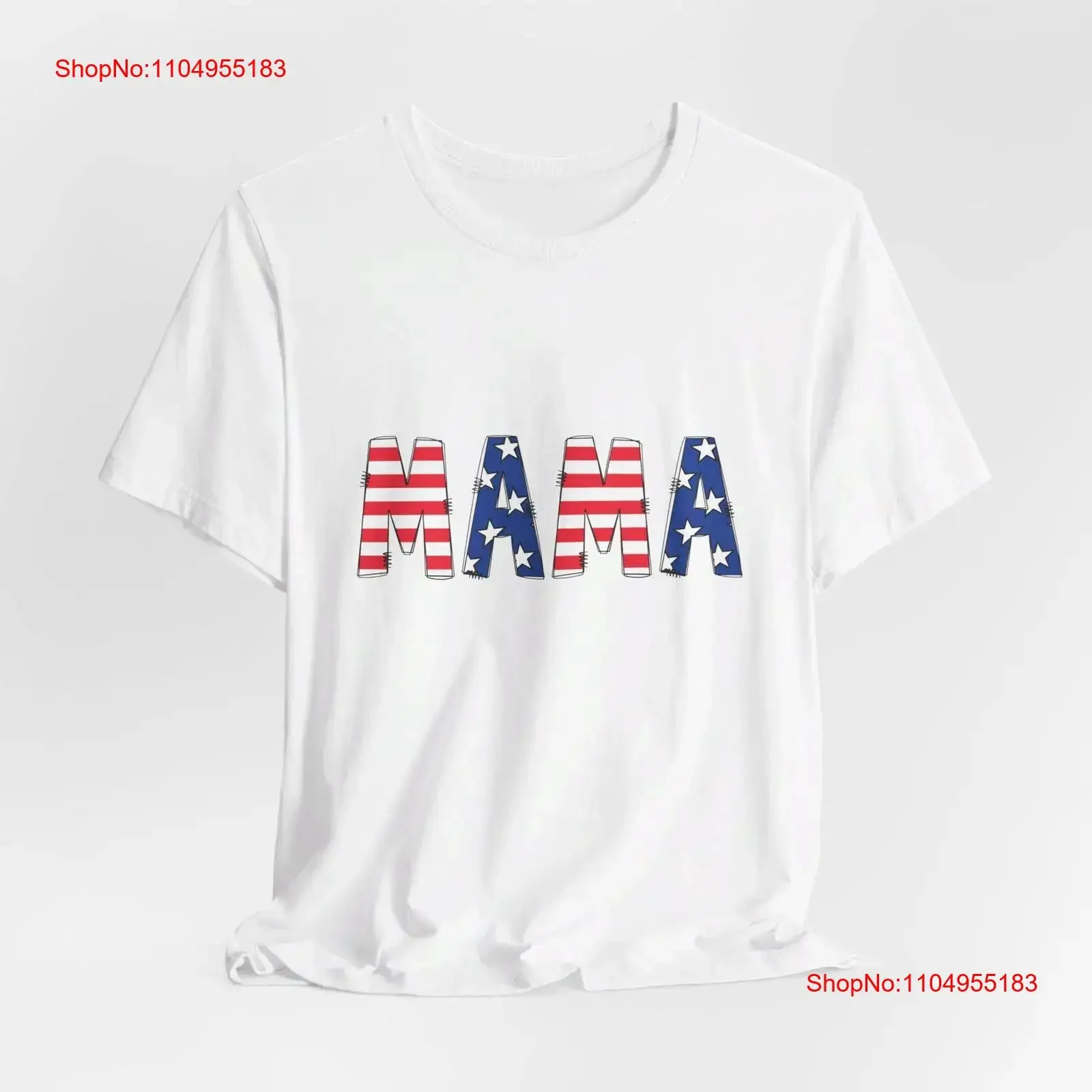 

Патриотическая футболка MAMA с буквами американского флага, винтажный стираный универсальный топ для повседневной носки, мягкий слегка с рисунком