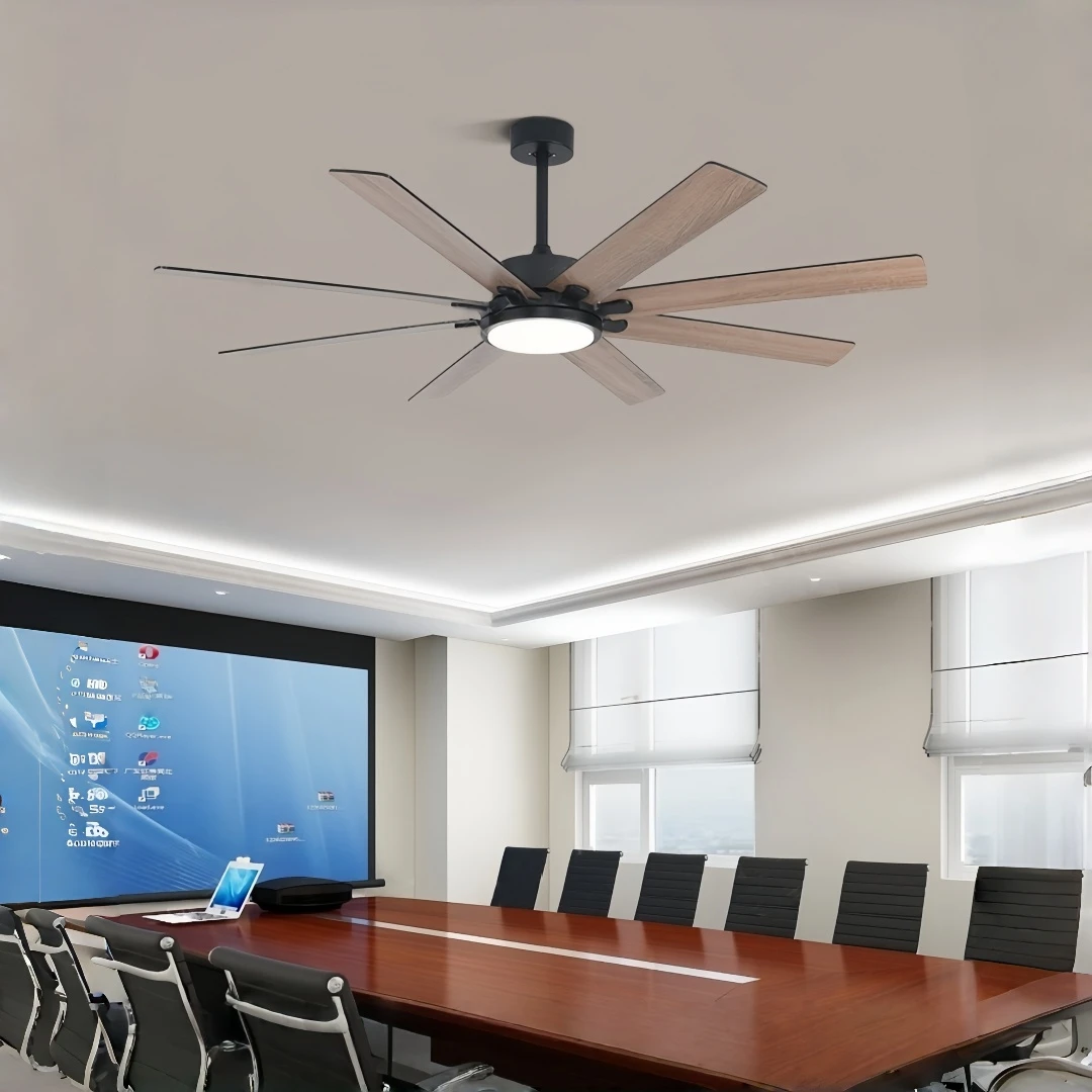 

Modern Large 8-Blade Ceiling Fan with Light for Living Room Bedroom Dining Room Open Concept Kitchen Island Cafe Home Decor