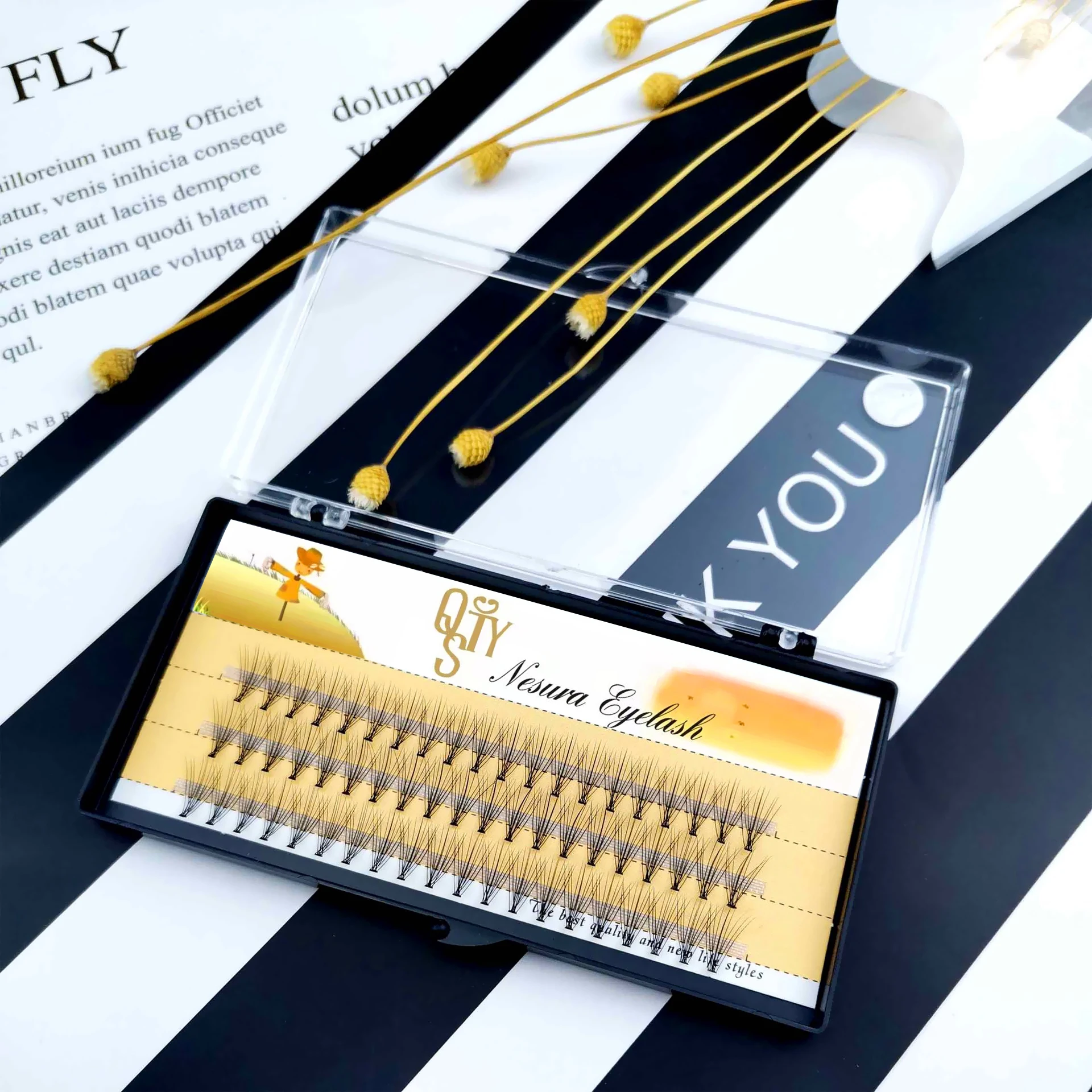 10D visofree false eyelashes 3d Professional Makeup Individual Cluster Eye Lashes Grafting Fake False Heat bonded cluste lashes