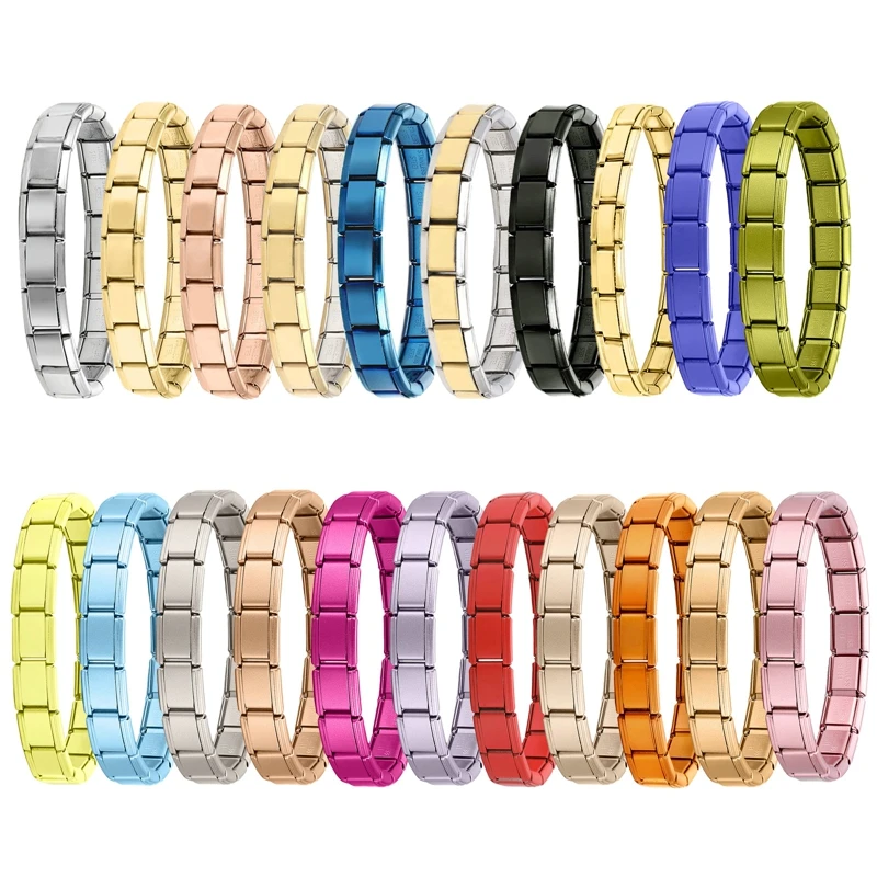 Нержавеющая-сталь-фиолетовый-розовый-черный-шампанское-золотой-цвет-итальянский-браслет-подвеска-красочный-браслет-шириной-9-мм-мужские-и-женские-ювелирные-изделия