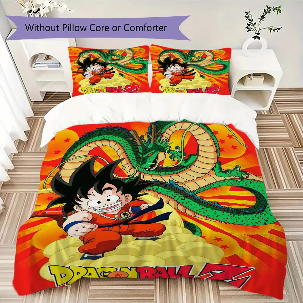 Son Goku Anime 3pcs Bedding Set, Duvet Cover with 2 Pillowcases, Digital Printed, No Insert, Gift -HYQ30