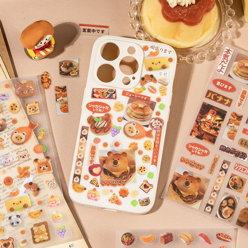 6pcs/set Japanese Traditional Cartoon Style Sticker Book Set St. Patrick's Day Sticker Set Student Stationery Stickers image 2
