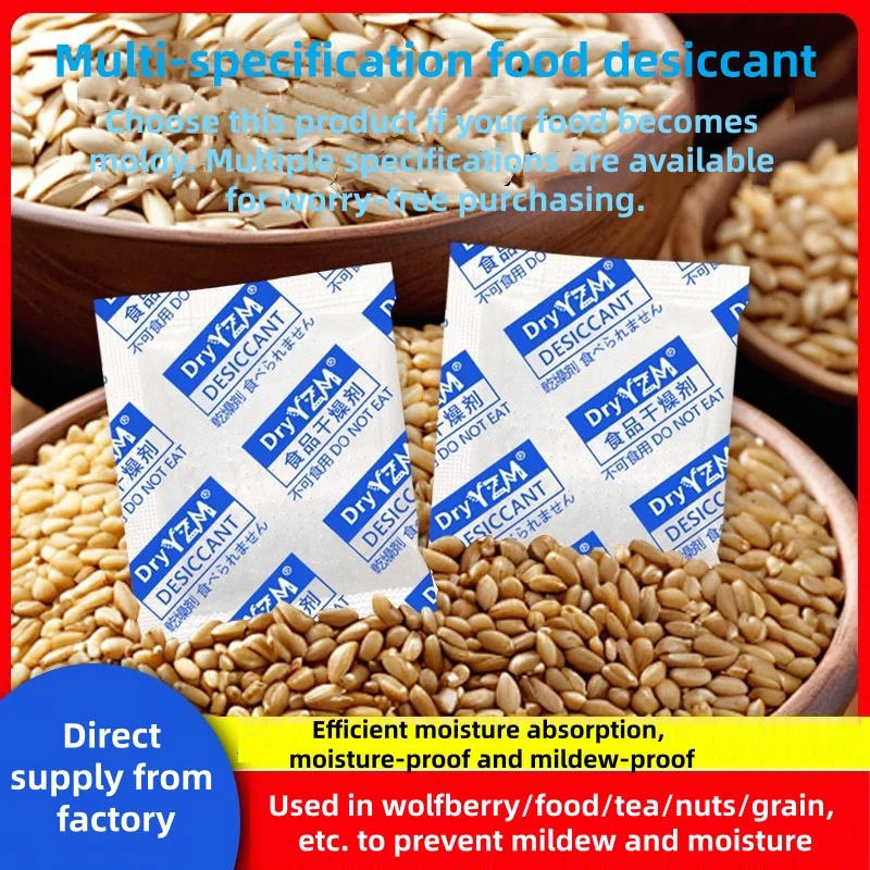 Sachets déshydratants alimentaires 50g Drypack Drier pour biscuits, gâteaux, noix, bonbons, etc. – Gel anti-moisissure, sachets de gel de silice, sacs pour cheveux, sacs vintage