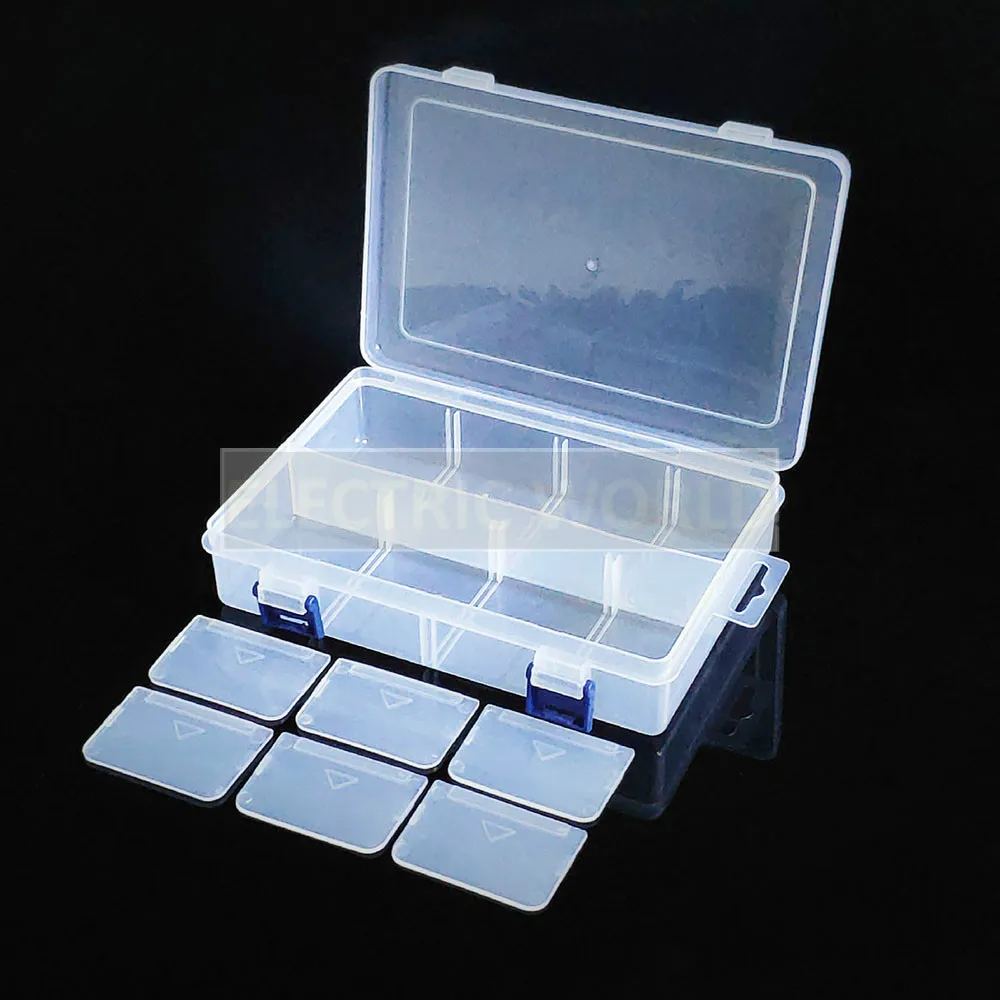 Practical Adjustable Compartment Container big 8 grids Plastic Box bead storage case Screw Holder Case Plastic product Organizer