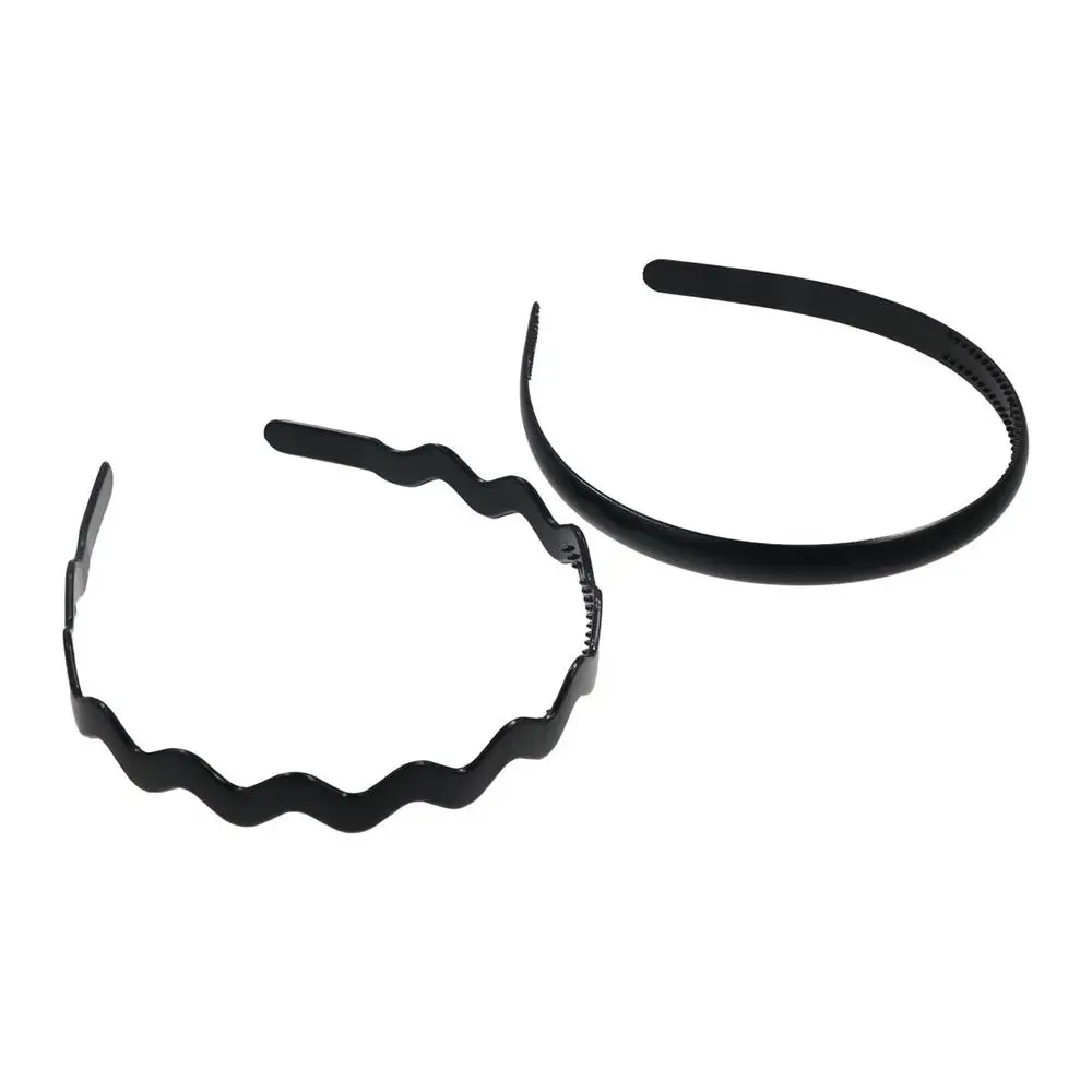 غسل الوجه المضادة للانزلاق للجنسين النساء الأسود متموج الشعر هوب عقال رئيس هوب إكسسوارات الشعر #1