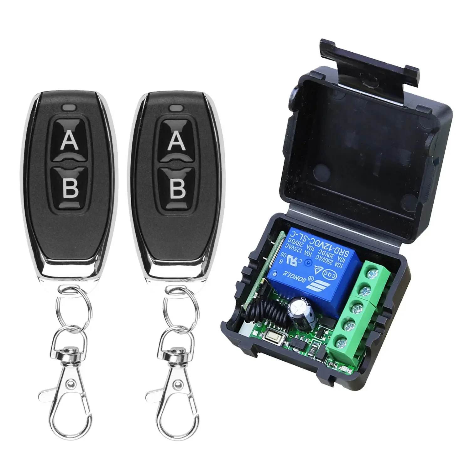 433Mhz Universal Gate Remote Control Switch 10A Relay Receiver Mini Module Remote Control DC 12V or Gate LED Garage Door