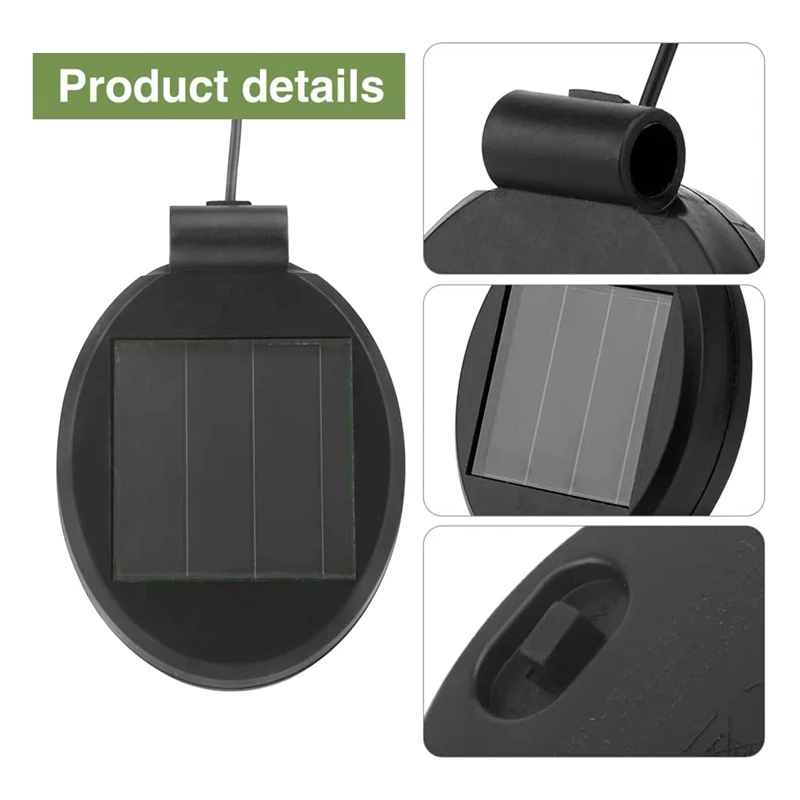 Painel solar da parte superior da substituição da luz do diodo emissor de luz de 4 blocos, caixa da bateria dos acessórios do bulbo da tampa da lanterna do painel solar