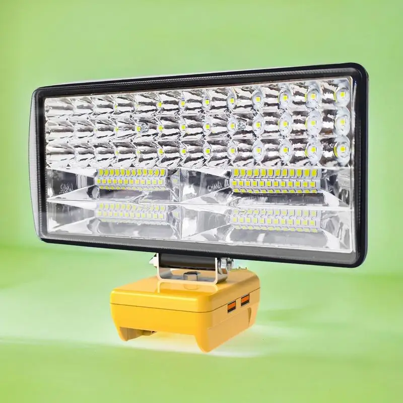 84LED Flood Work Light, Cordless LED Light Job Site Light, Dual USB qc3.0 Fast Charging 18W Work Light (Batteries not included)