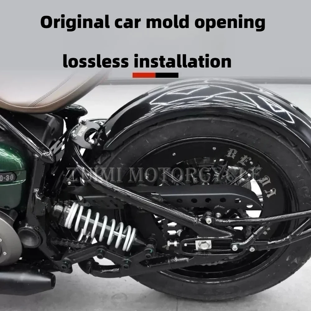 For Benda Napoleonbo 250 Motorcycle Chain Box Stainless Steel Retro Tooth Disk Cover Protective Chain Cover Modification