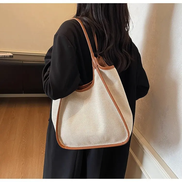 

2025 AW New Large Tote Bag Women Minimalist Stylish High-end Zippered Shoulder Fashion Purse
