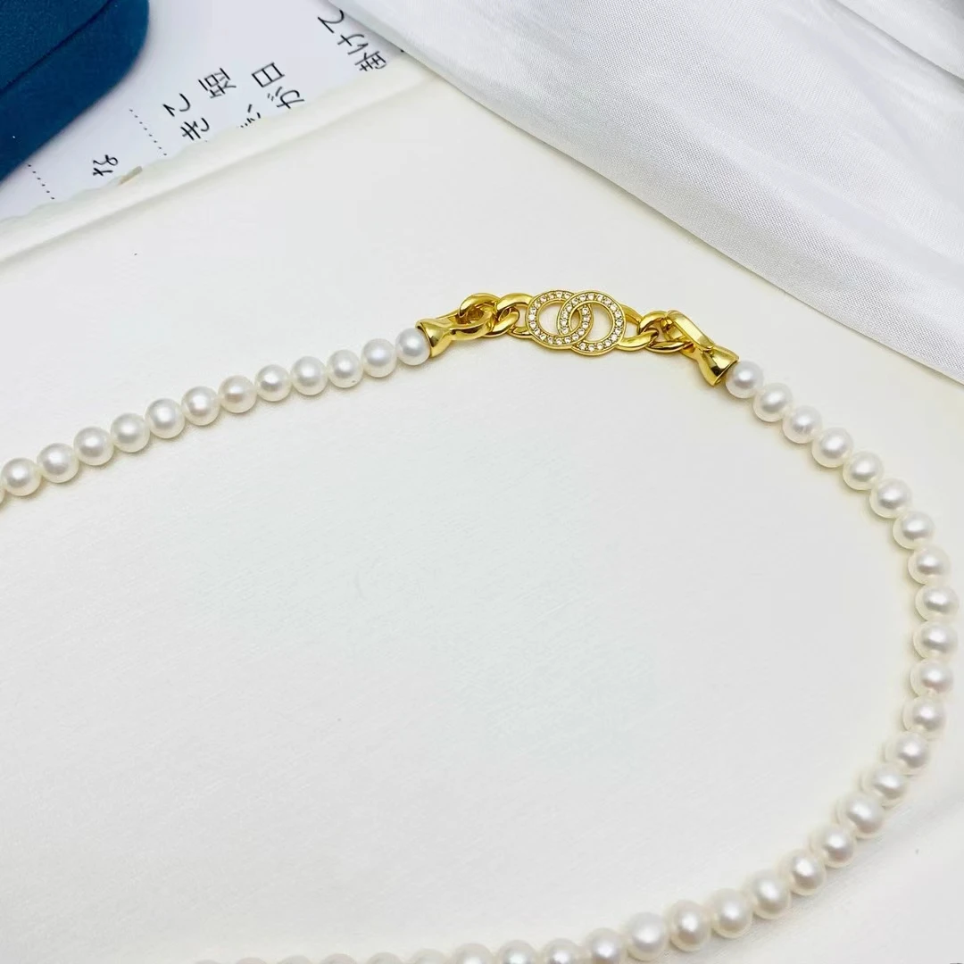 Wholesale DIY 925 Sterling Silver Necklace Bracelet Clasp Hook Accessories for 8-15mm Pearls 5pcs/lot