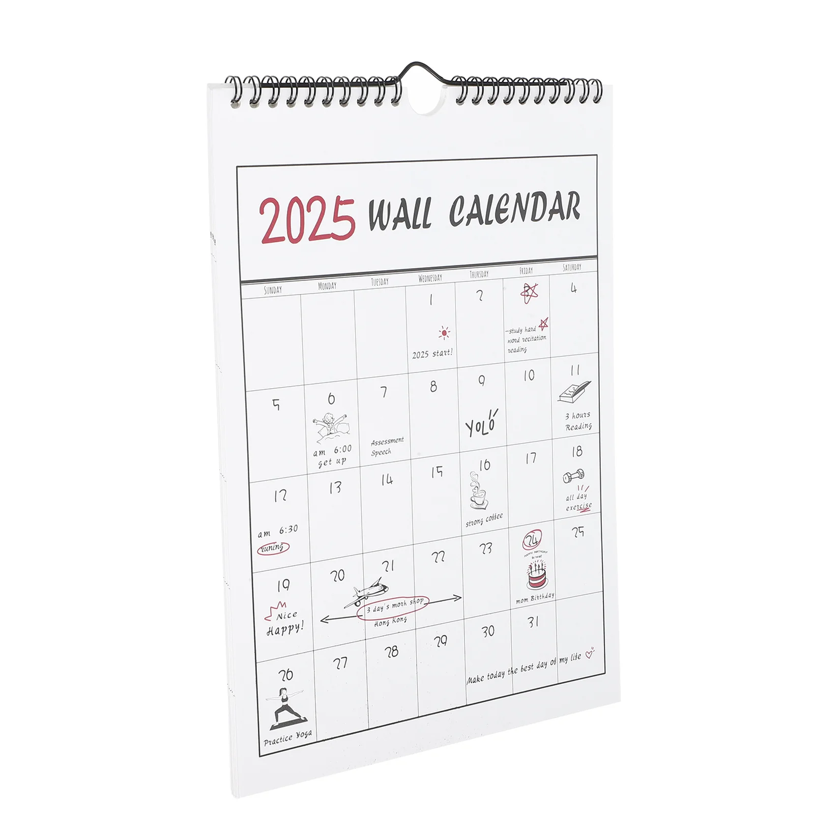 تقويم حائط مطبوع شفاف تصميم إبداعي مخطط شهري تخطيط سنوي صغير معلق ديكور مكتب 2024.9-2025.12