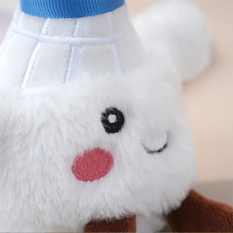 12cm Cartoon Badminton Pendant Plush Toy For Kids Gifts New Super Cute 2 Optional Doll Bag Pendant Keychain