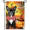 Halloween Welcome Bulldog Garden Flag 12x18 Inch Double Sided jjp