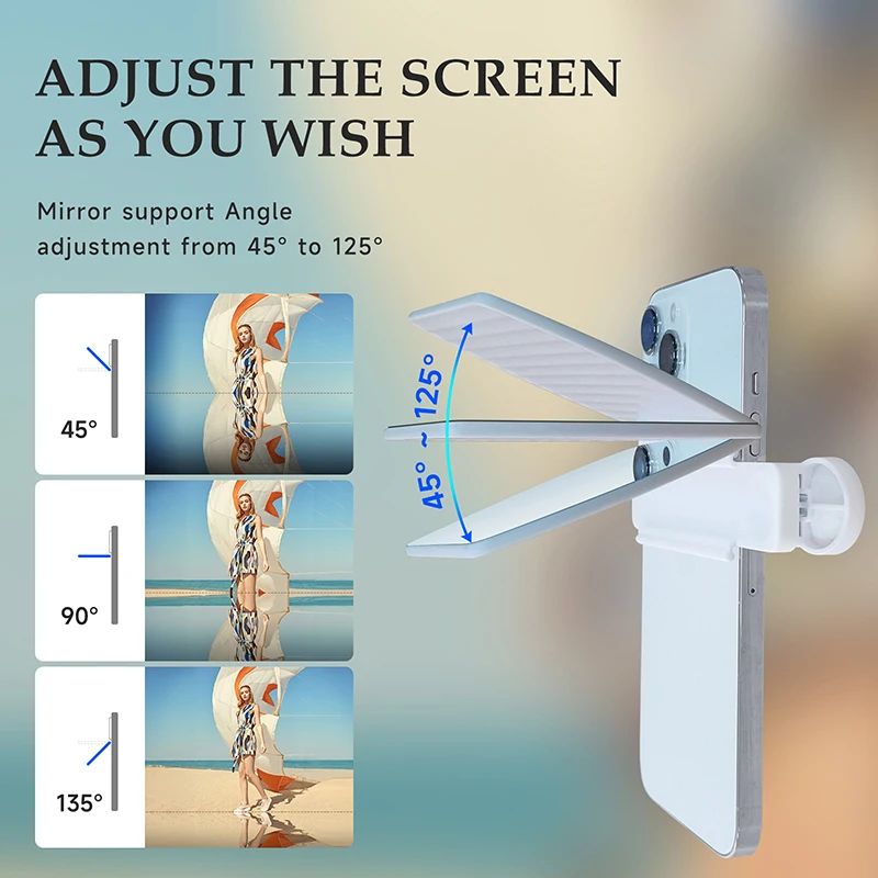 Kit de Clip de reflexión de espejo de cámara de teléfono inteligente ajustable, Reflector de Selfie de viaje, suministros de disparo de teléfono, nuevo, 1pc
