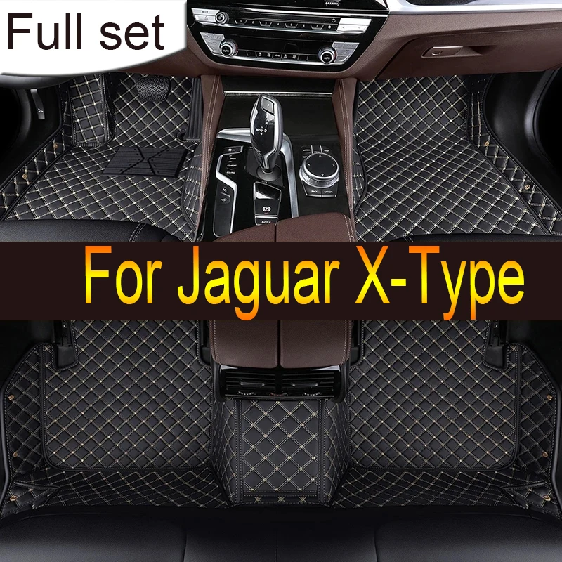 Car Floor Mats For Jaguar X-Type XTYPE X TYPE 2002~2009 Rug Leather Mat Set Anti Dirty Pads Car Accessories Interior Parts 2003