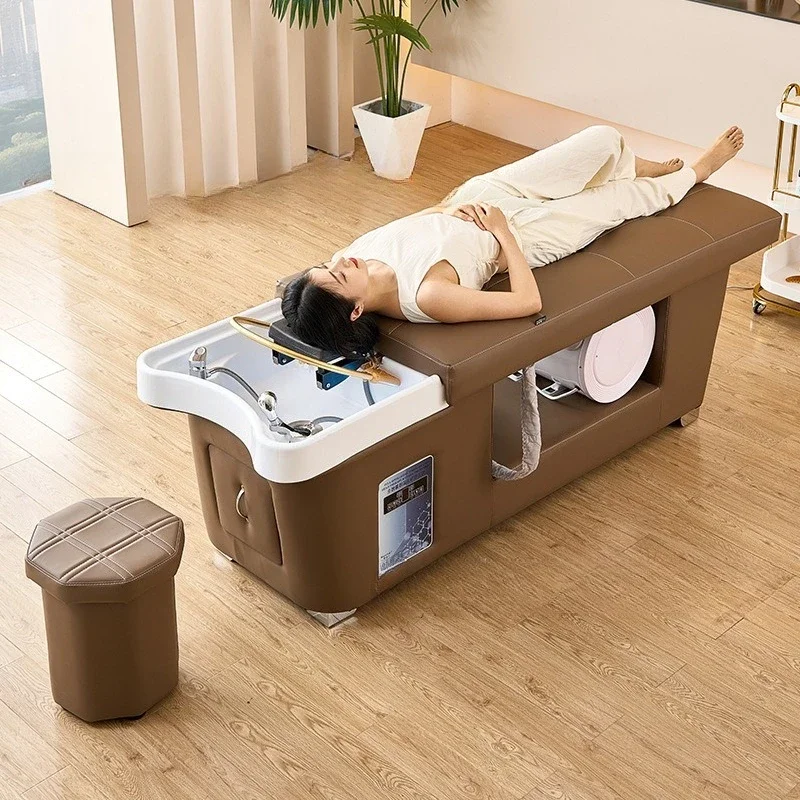 Thai-style water circulation shampoo bed, special for barber shop and hair salon, full-lying beauty salon, fumigation constant