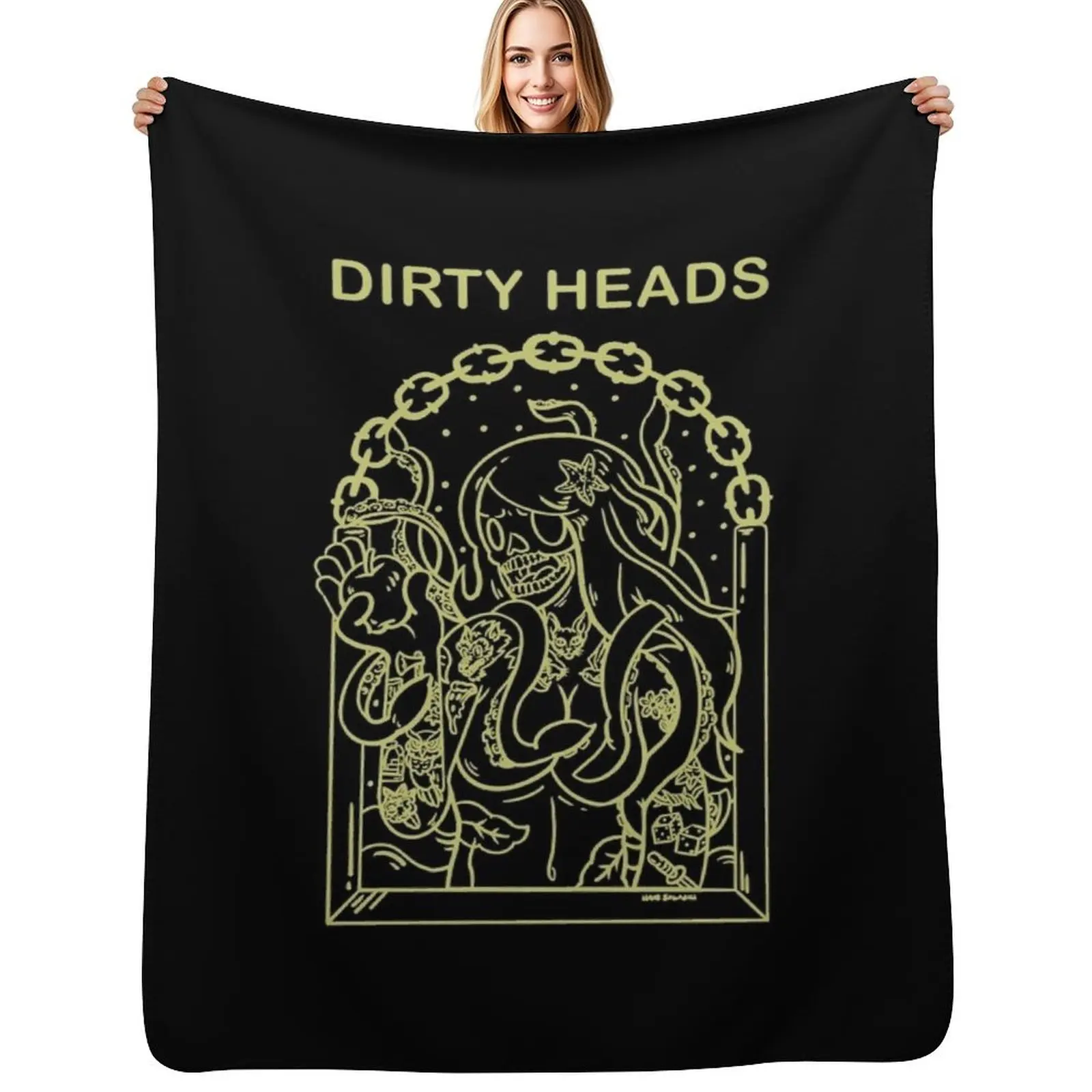 Dirty Heads Custom Art For Terra T-Shirt Throw Blanket Men's Soft Warm Throw Blanket for Couch