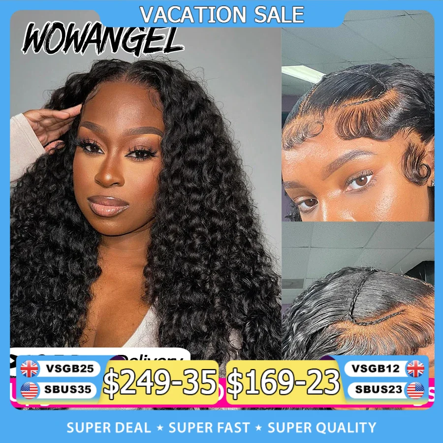 Burmese Curly 13X6 HD Lace Frontal Wigs 250% Real HD Lace Front Human Hair Wigs Deep Side Parting Brazilian Curly Wigs For Women