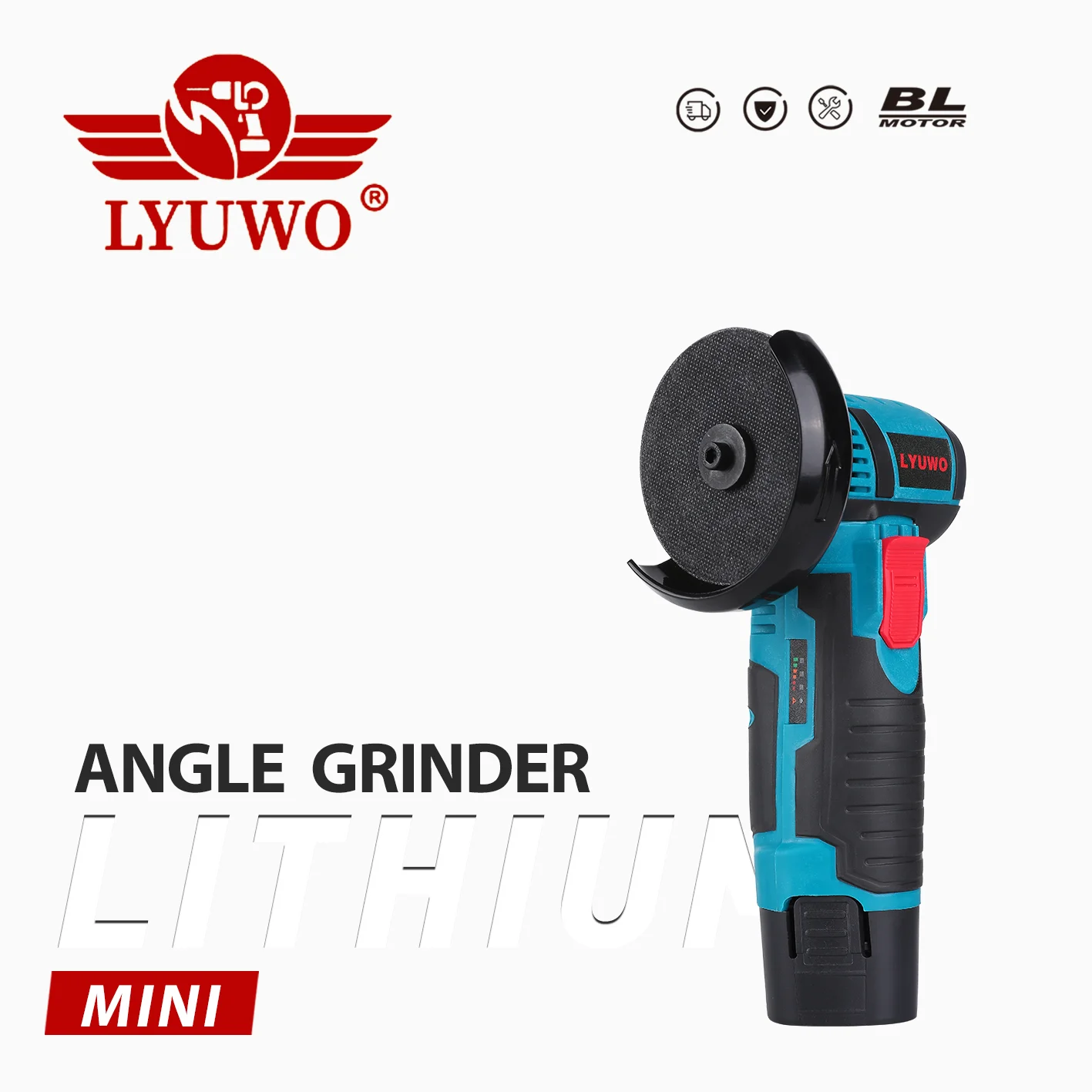 

LYUWO Mini Angle Grinder Mini Household Rechargeable Cutting Machine Polishing Machine Electric Hand Grinder Polishing Machine