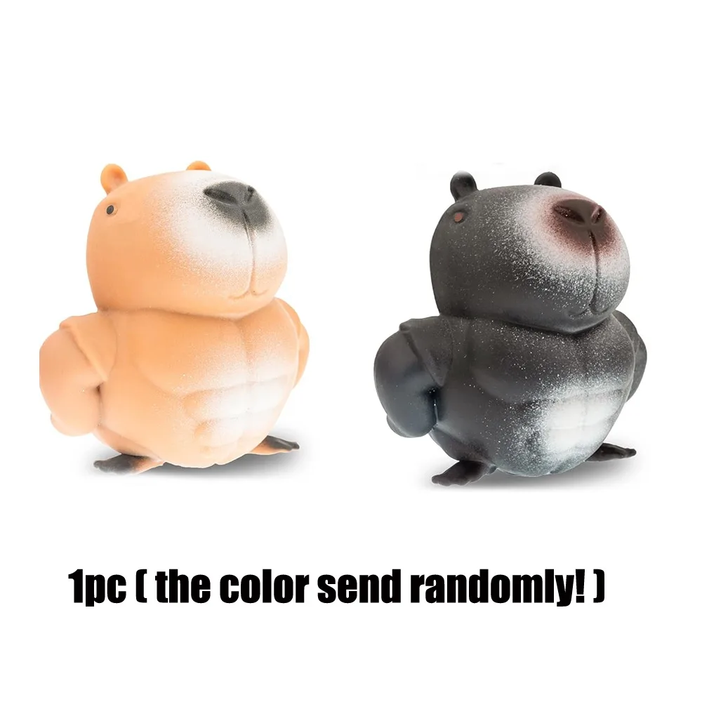 Leuke Stress Capibara Knijpspeelgoed Dier Squishy Capybara Fidget Speelgoed Rekbaar Capibara SpeelgoedStress Relief voor ADHD Autisme
