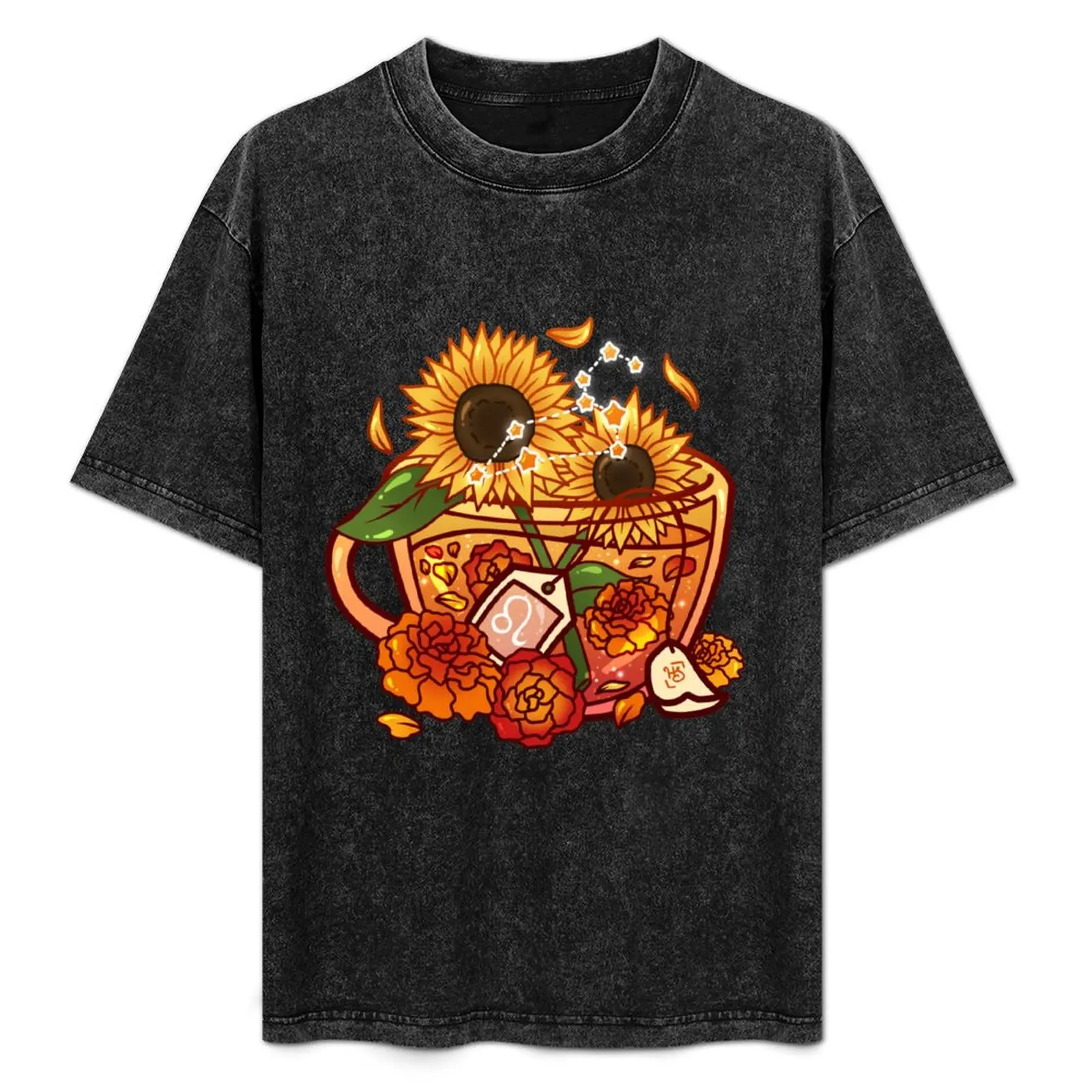 

Leo Zodiac Teacup T-Shirt All Weather Casual Short Sleeve