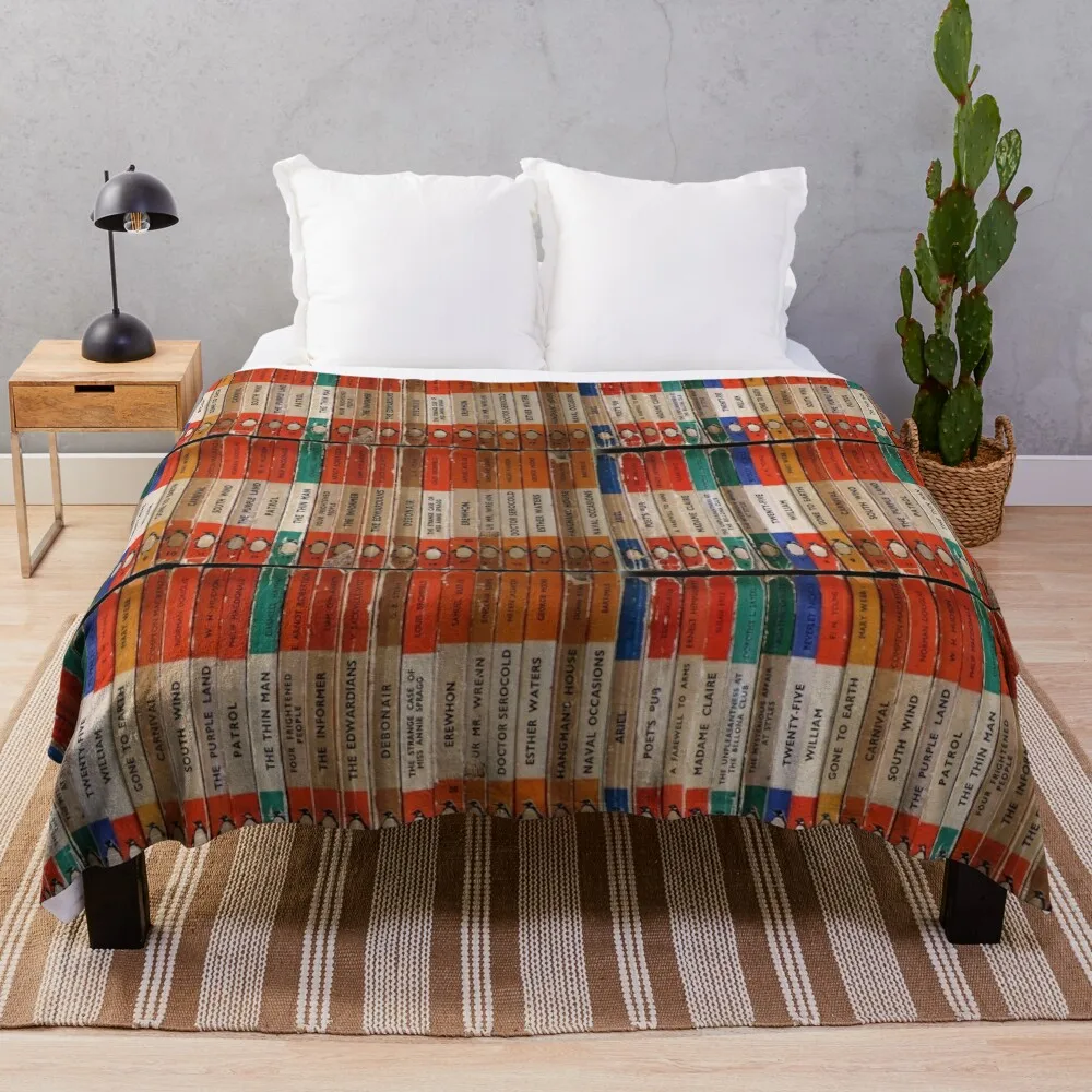 

Book spines Throw Blanket Plaid Furrys Heavy Sofas Blankets