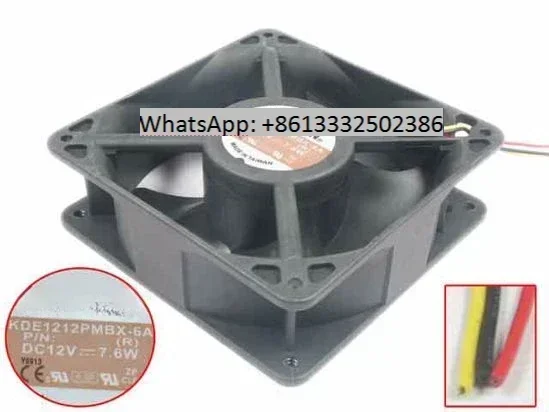 

KDE1212PMBX-6A (R) DC 12V 7.6W 120x120x38mm Server Cooling Fan