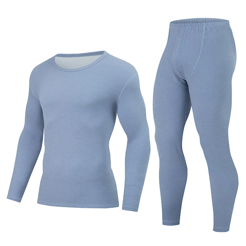 2 قطعة الرجال بدلة دافئة الخريف والشتاء الشباب سميكة الرياضة حجم كبير طبقة داخلية مريحة الخريف الملابس والسراويل العصرية #4