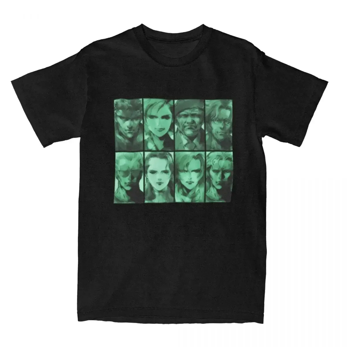 Metal Gear Solid Codec Portraits T Shirts Men's Pure Cotton Funny T-Shirt Round Neck Mgs Game Tees Short Sleeve Tops New Arrival