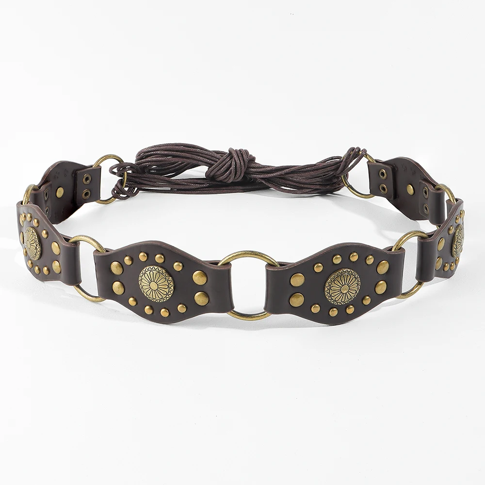 Nieuwe Riem Voor Dames Retro Bohemian Chic Sue Gevlochten Riem Riem Met Rok Broek Brede Riem