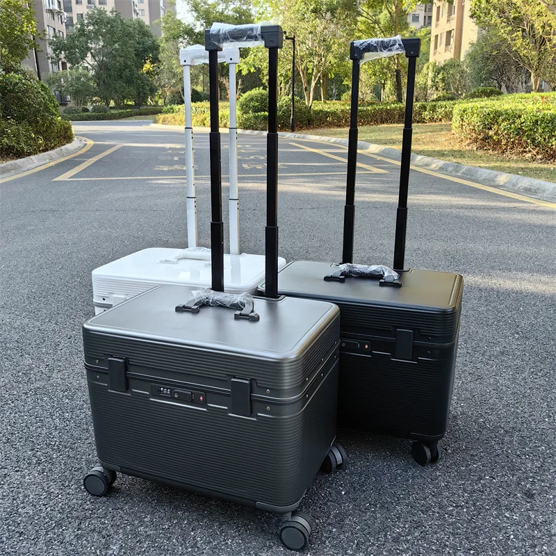 New Captain's Travel Case Flip up Small Aluminum Frame Photography Trolley 18 inch Horizontal 22 inch Luggage