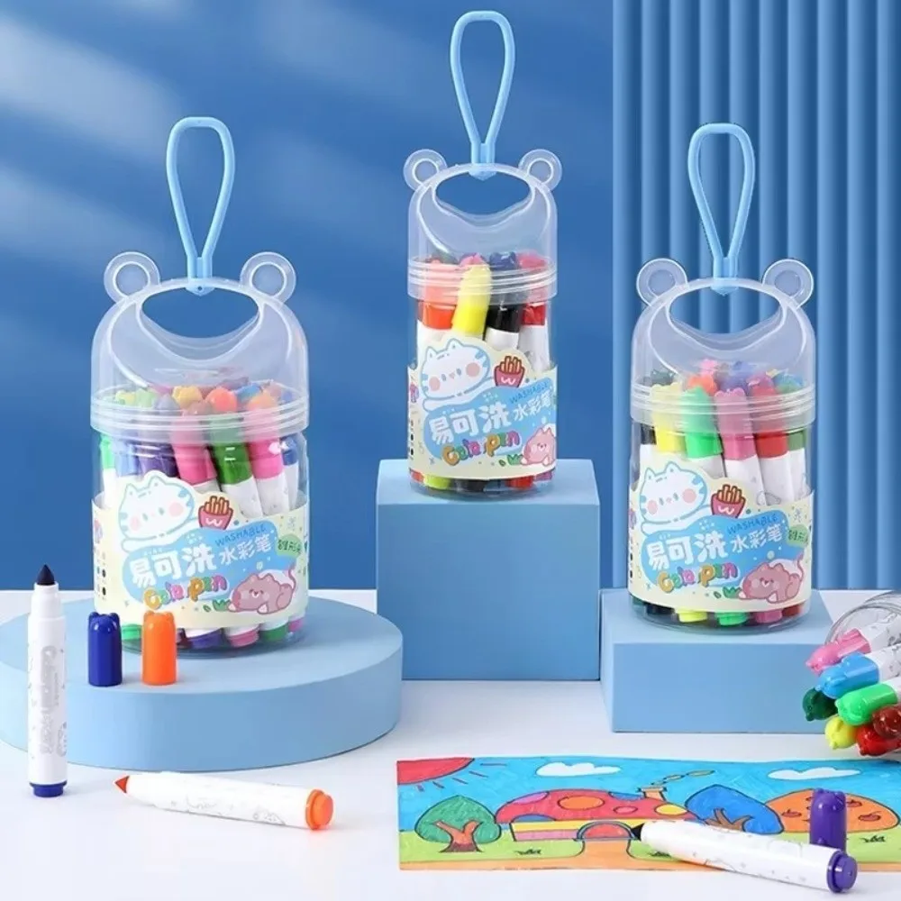 12/18/24 Colors Watercolor Pen Easy To Wash Colorful Washable Markers Set Non-Erasable Coloring Marker Bulk