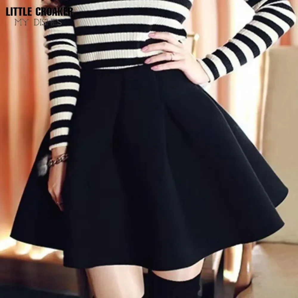 Japanese Dark Woolen Skirt Women Gothic Punk High Wasit Pleated Skirt Jk Harajuku Streetwear Grunge Fashion Black Skirt Female