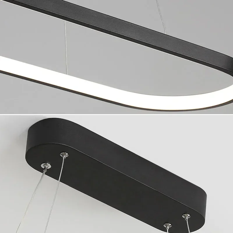 

Nordic Minimalist LED Pendant Light Ring Chandelier for Living Dining Room Kitchen Simple Home Decoration Hanging Fixture