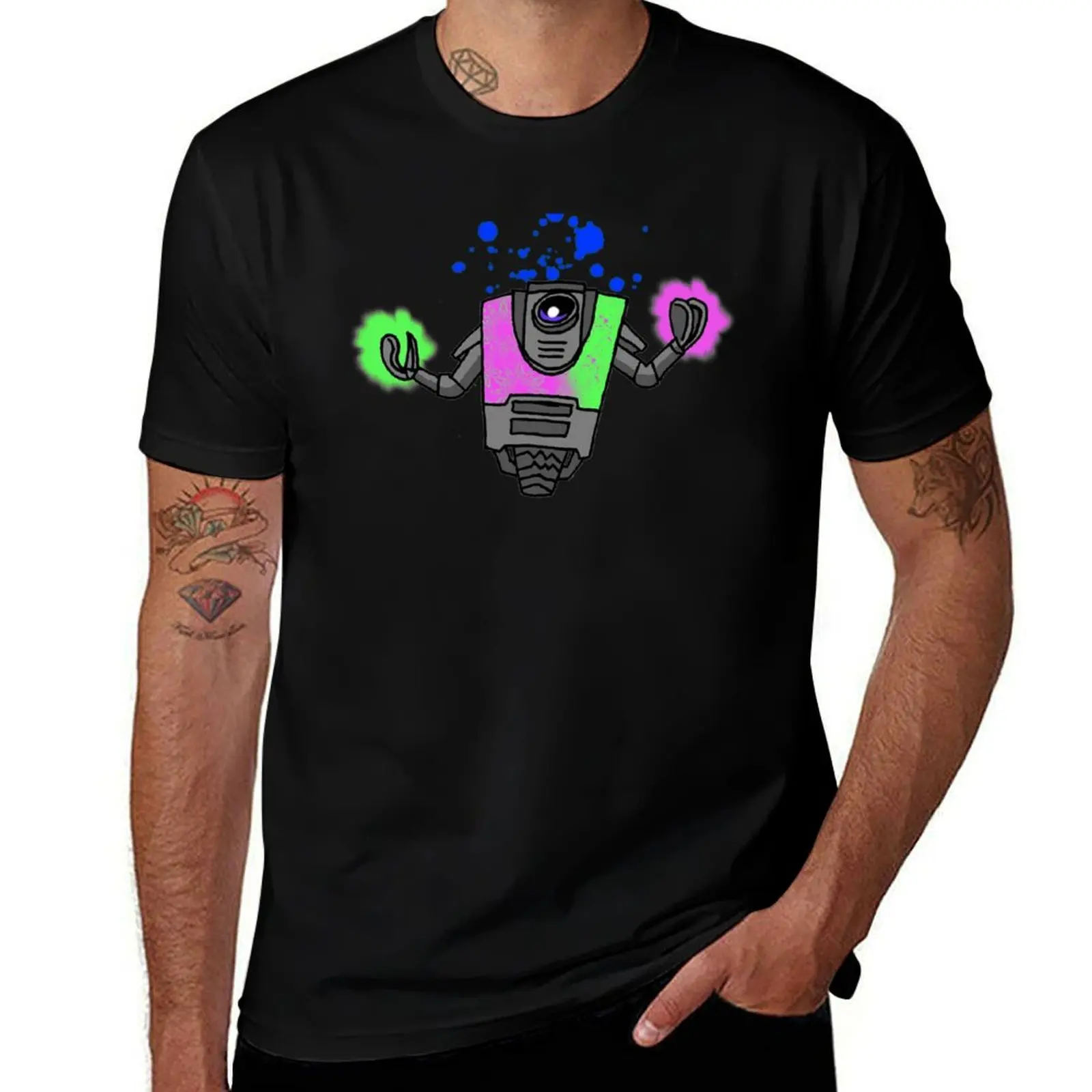 

claptrap cosplay siren T-Shirt anime stuff for a boy street wear mens clothes