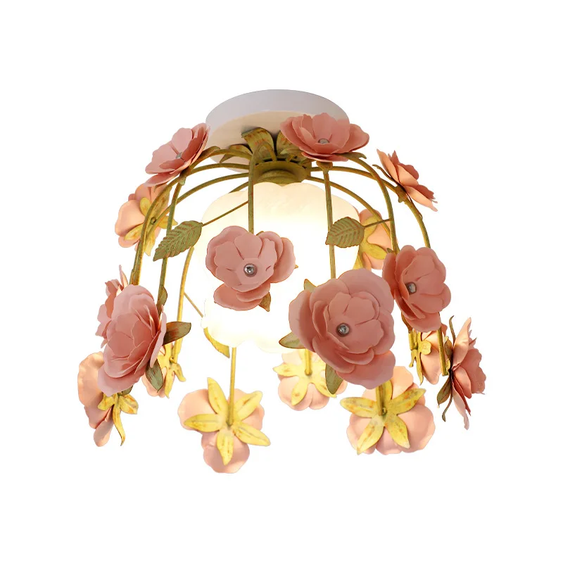 

French flower Internet celebrity warm romantic girl room creative atmosphere master bedroom lighting