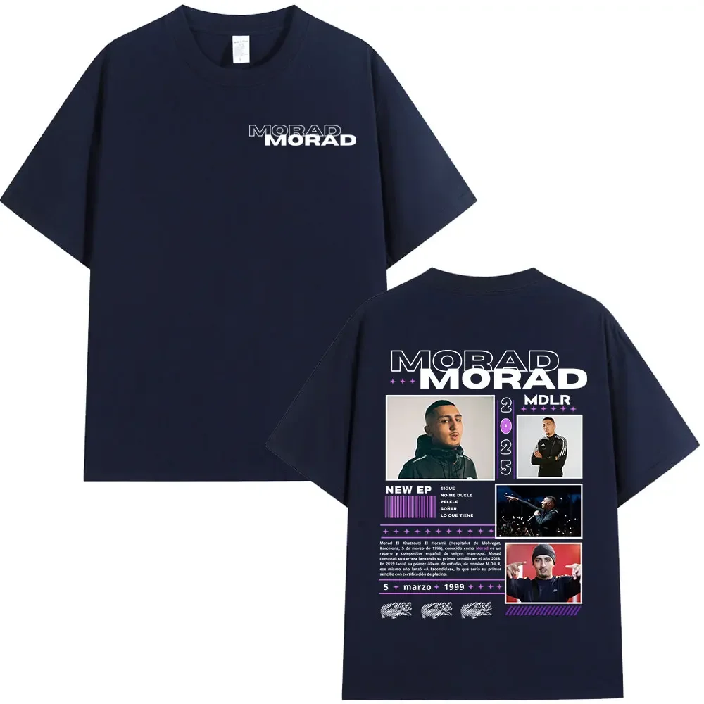Rapper Morad M.D.L.R Graphic T Shirts Men Women Fashion Vintage T-shirt Cotton Casual Oversized Short Sleeve T-shirts Streetwear image 3