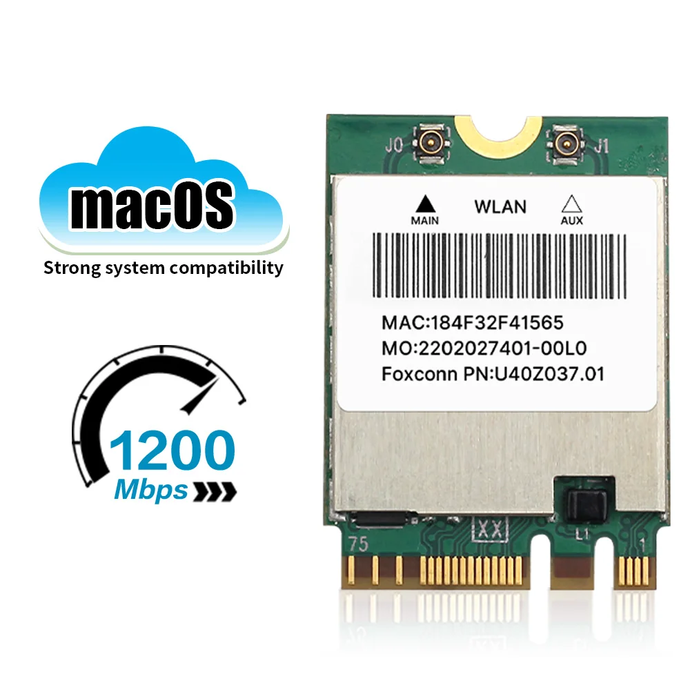AC1200 Wireless WiFi Bluetooth 4.0 Combo Card 2.4G/5GHz Dual Band 1200Mbps M.2 NGFF Network Adapter for Laptop PC Win 7/8/10/11