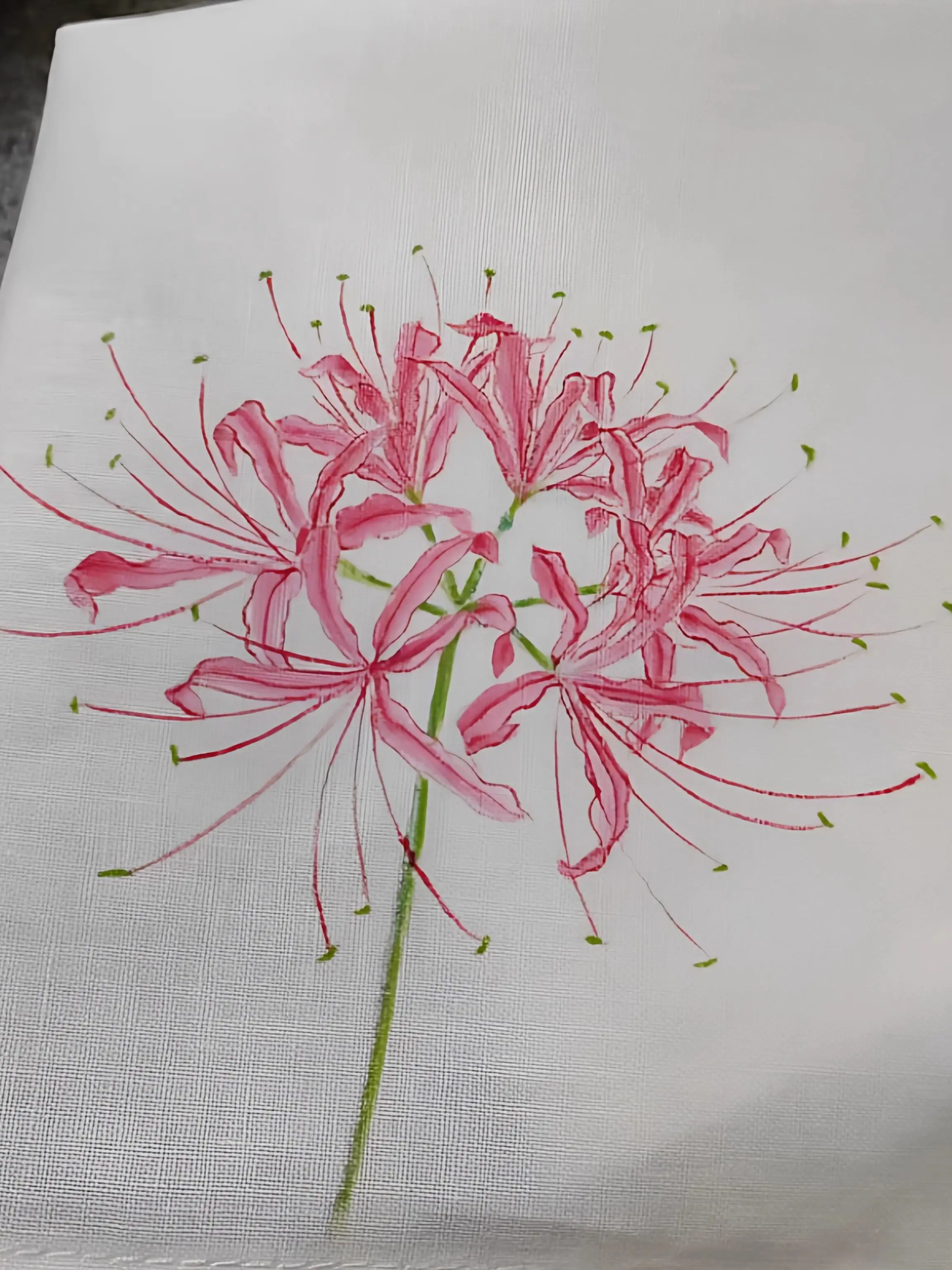 Chinese Style Hand Painted Classic Floral Cotton Linen Handkerchief Soft Absorbent Lucky Blessing Hanky Gift For Women Daily Use