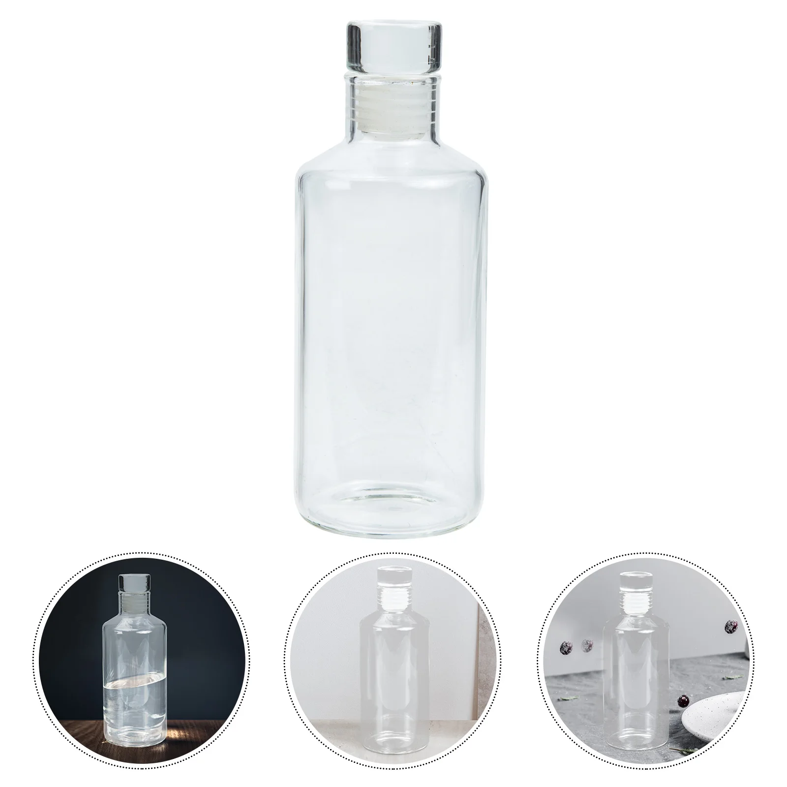 

Transparent Glass Juice Bottle Beverage Container Milk Cup Cold Drink Storage Reusable Practical Household Kitchen Bar