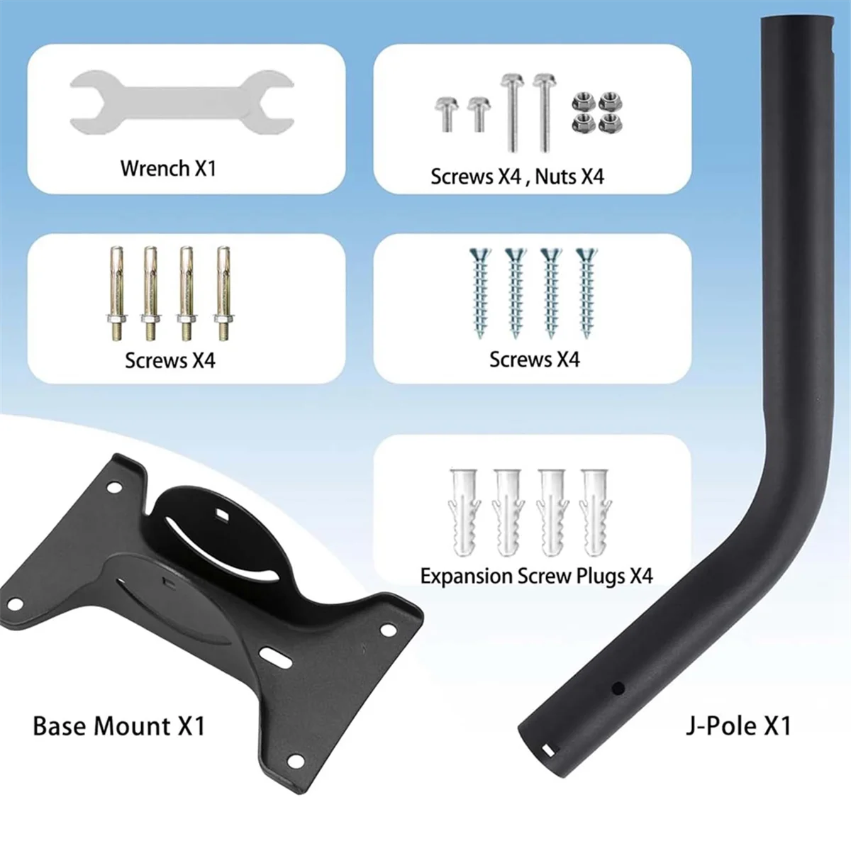 ABJG-Mounting Kit for V2 Long Wall Mount and Pole Mount for Internet