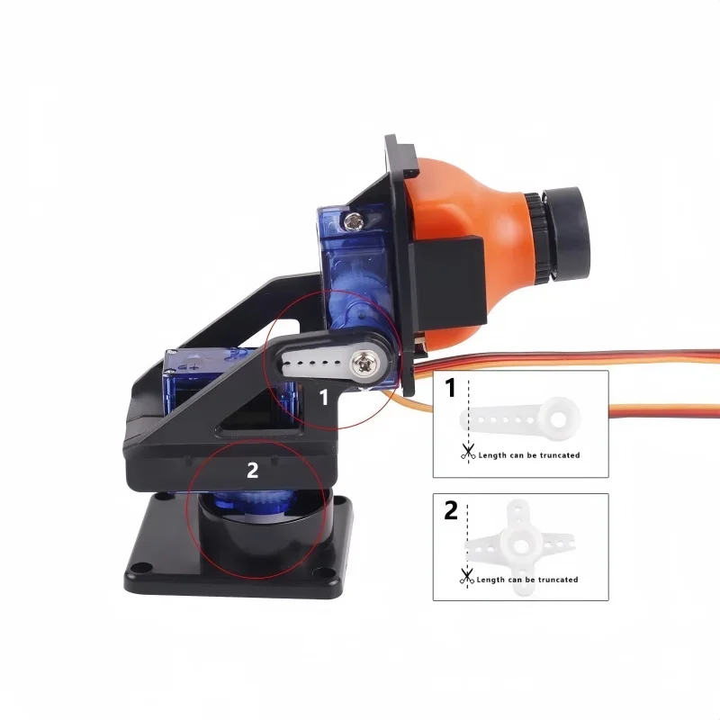 SG 90 Two-Degree-of-Freedom Servo Gimbal Plastic Bracket MG Dual-Axis Mechanical Arm Hobby RC Fixed-Wing Aircraft DIY SG90
