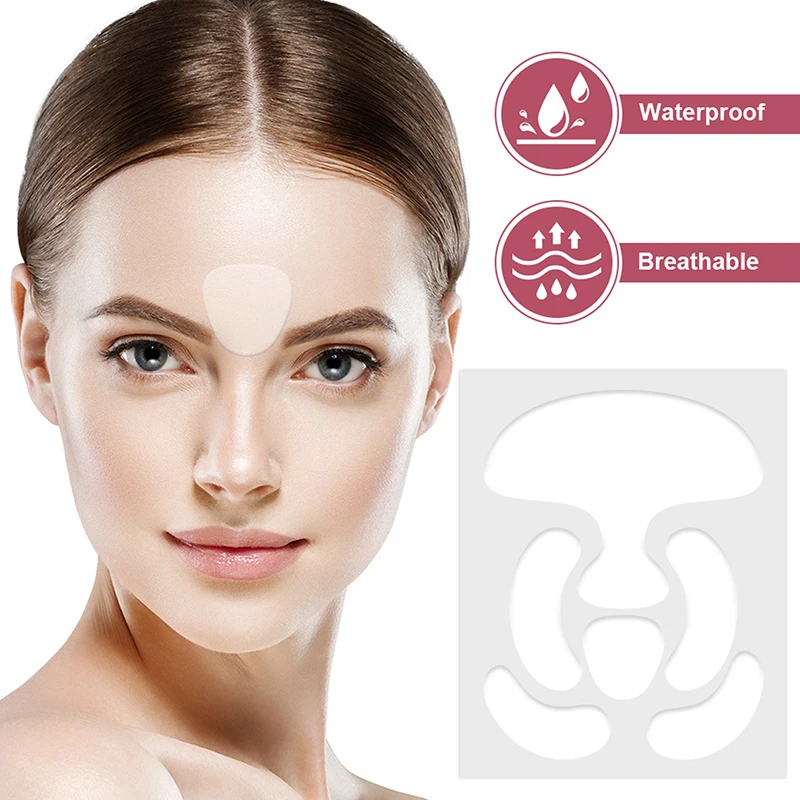 1/3/6sheets Silicone Face Anti Wrinkle Patches Forehead Wrinkle Patches Reusable Under Eye And Smile Line Patches Wrinkle Reduce