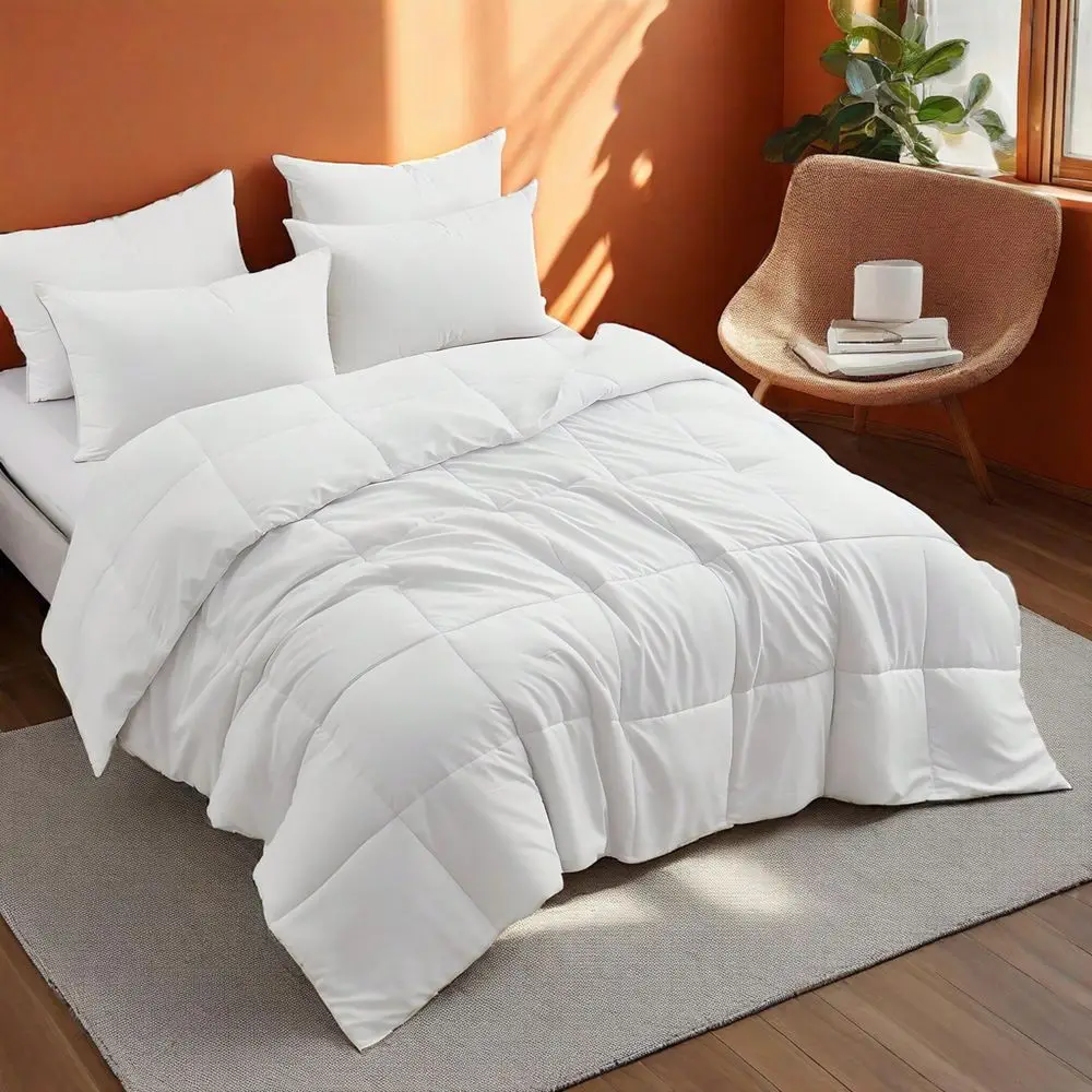 

Одеяло-вкладыш Nest Basic Blanlet Down Alternative, размеры King, Queen, Full, Twin, с 4 петлями на углах, белое постельное белье, ComforterB