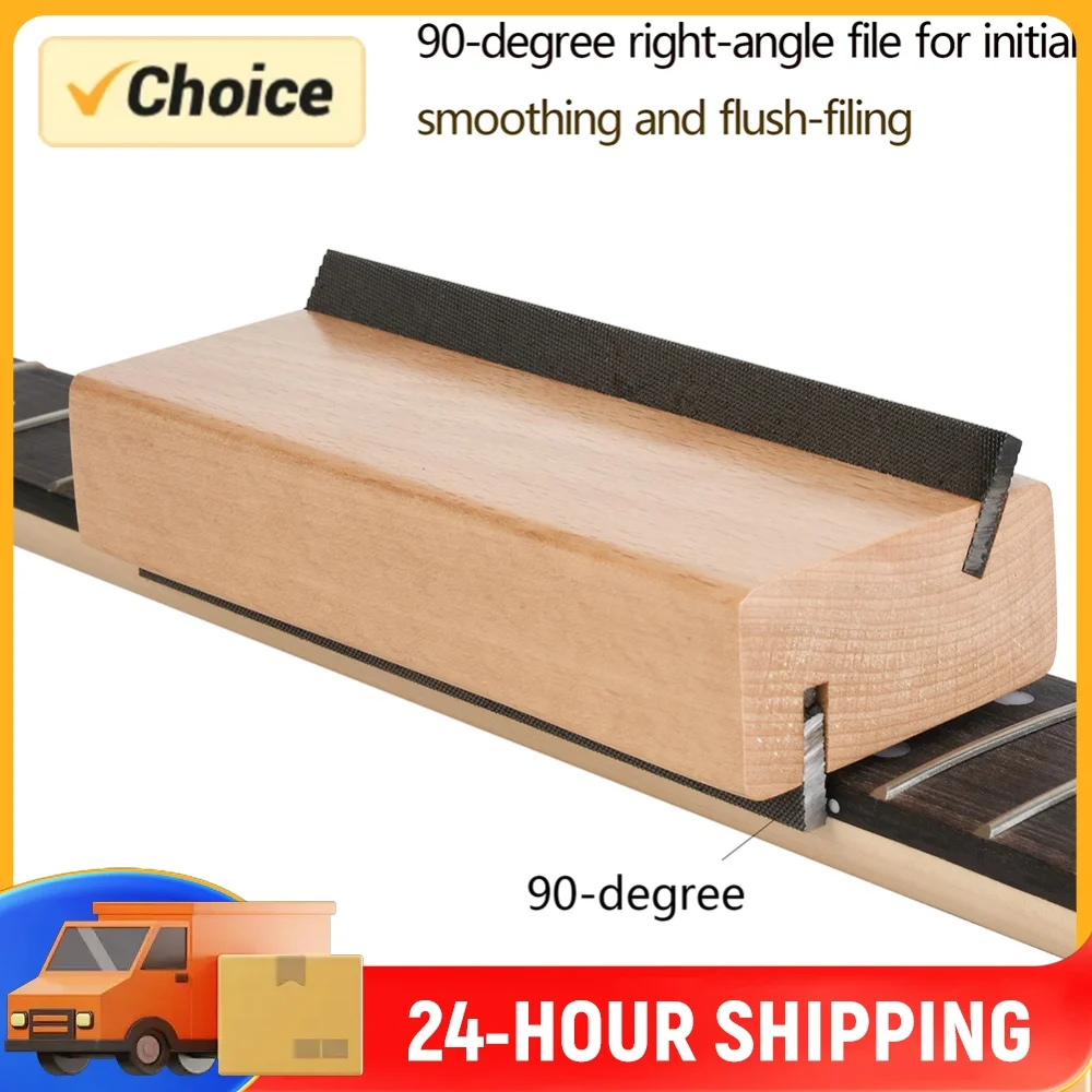 2 in 1 Guitar Fret Crowning Beveling File Luthier Repair Maintenance Polishing Tools Bevel-flush Files for Stringed Instrument
