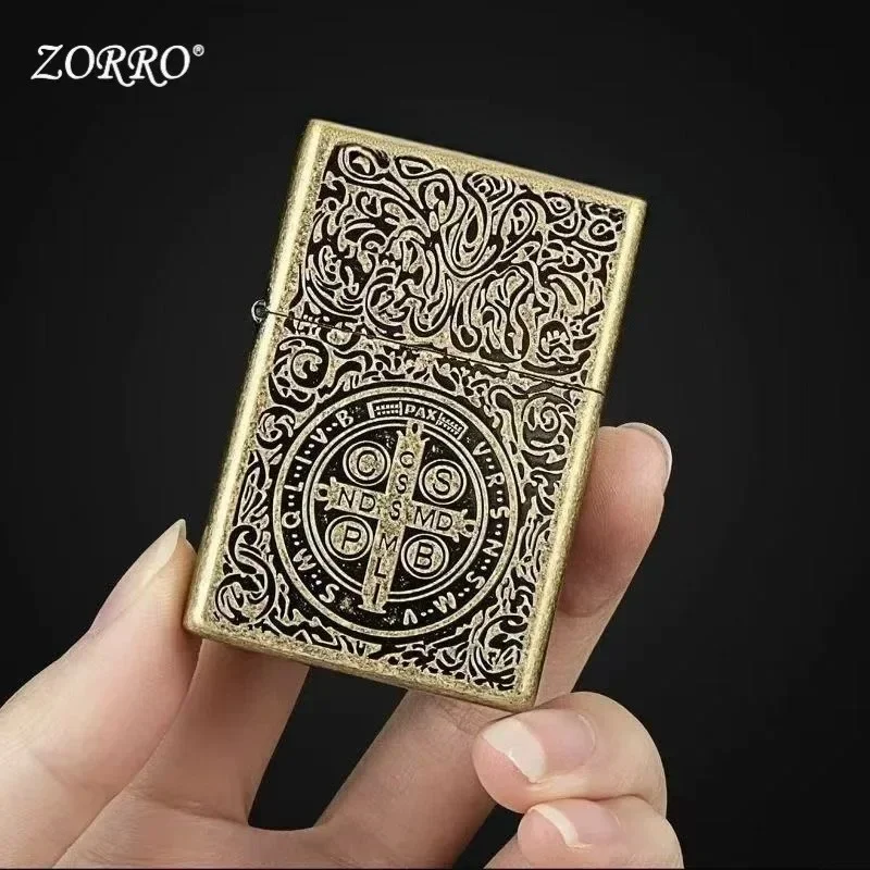 ZORRO versized Kerosene Lighter Metal Personality Constantine Creative Heavy Armor  Gift box
