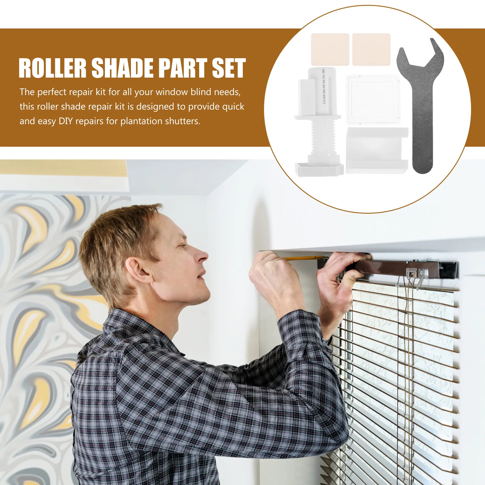 

1Set Roller Shade Part Blind Repair Kit Plastic Curtain Fitting for Easy DIY Window Blind Replacement Repair Kit