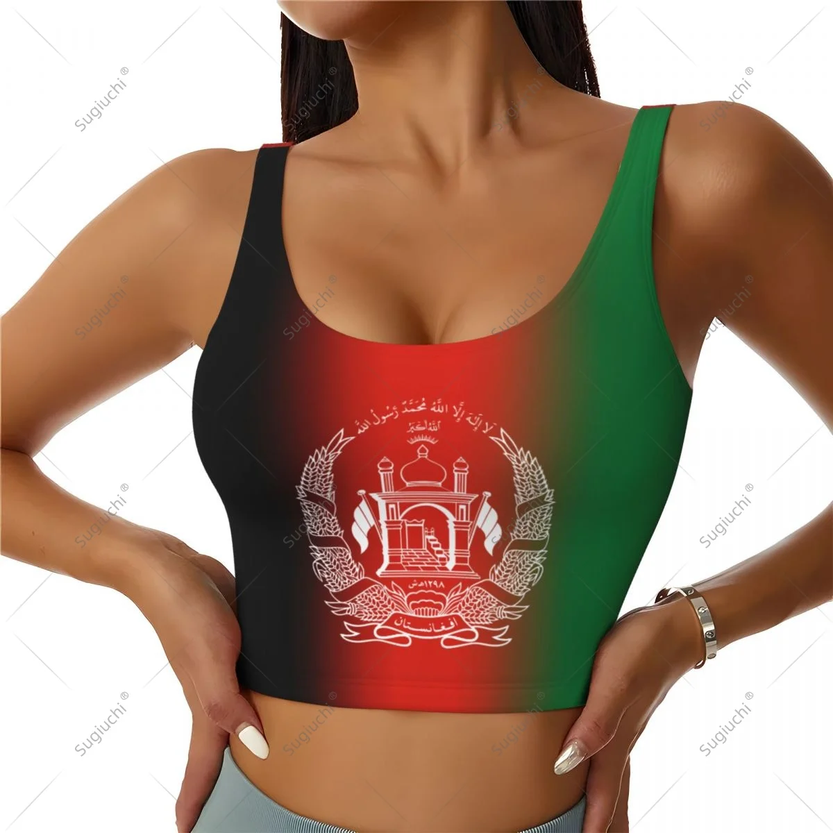 Afghanistan-Flagge, Damen- und Mädchen-Aktivitäten, Sportweste für Damen, Yoga-Weste, Trainingsweste, leicht, trendig